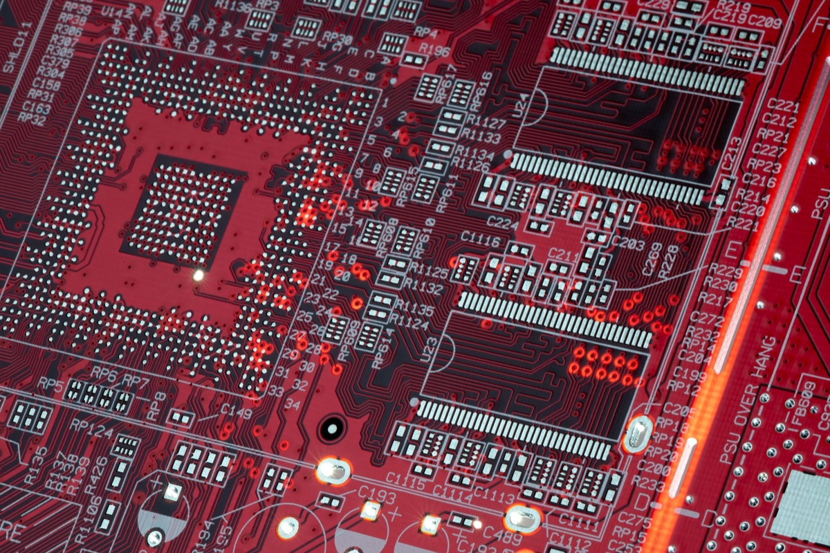 Wafer di silicio e microchip ad alta tecnologia
