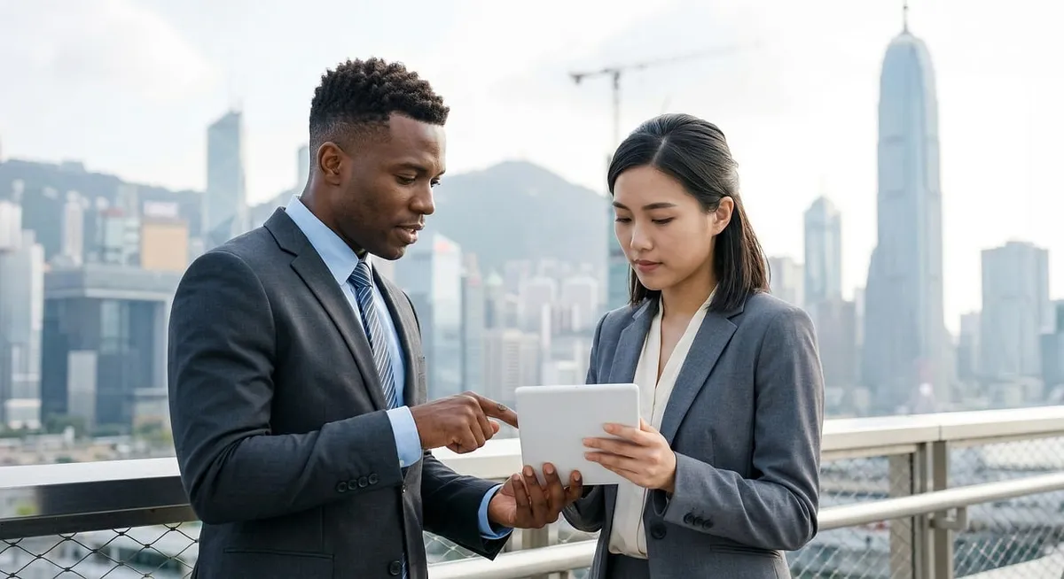business people, diversity, technology, tablet, discussion, planning, city view, collaboration, global, communication, success, modern, leadership, internationa