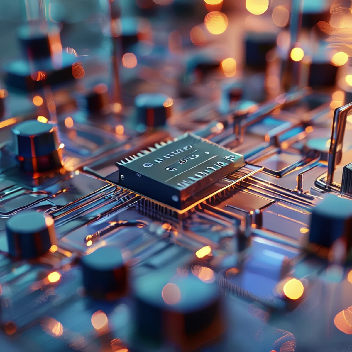 Abstrakte Darstellung der 3nm-Transistorarchitektur