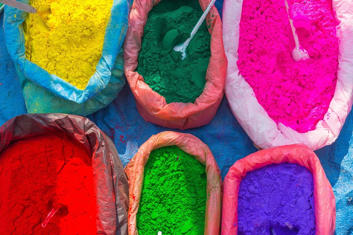 street market, colorful, colors, powder, nepal, holy, powder, powder, nepal, nepal, nepal, nepal, nepal, Bagmati Province, Kathmandu, Nepal