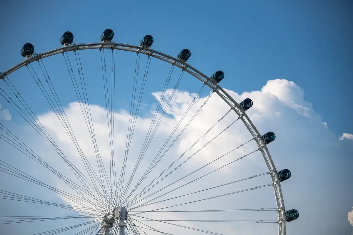 ferris wheel, singapore, pliers, singapore flyer, city